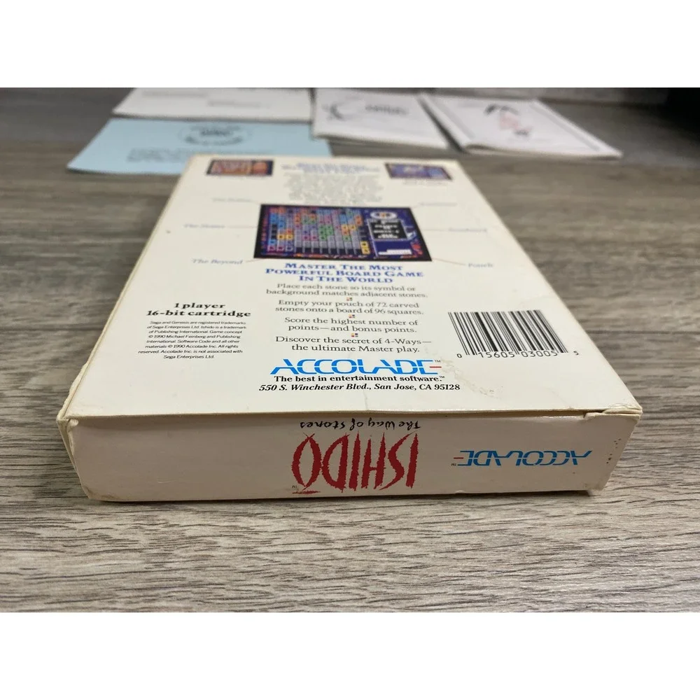 Ishido‎ The Way of Stones Sega Genesis Accolade Complete In Box CIB Puzzle Game
